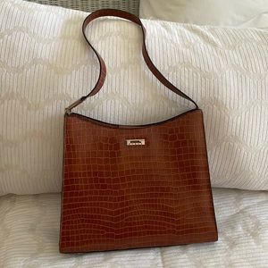 Vintage patent croc Guess purse